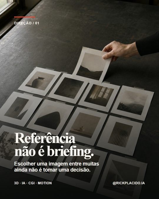 Slide de carrossel de Instagram: Referência não é briefing